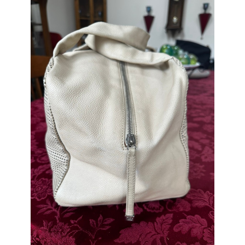 CHANEL Beige Perforated Leather Satchel Bowler Bag - Picture 5 of 16